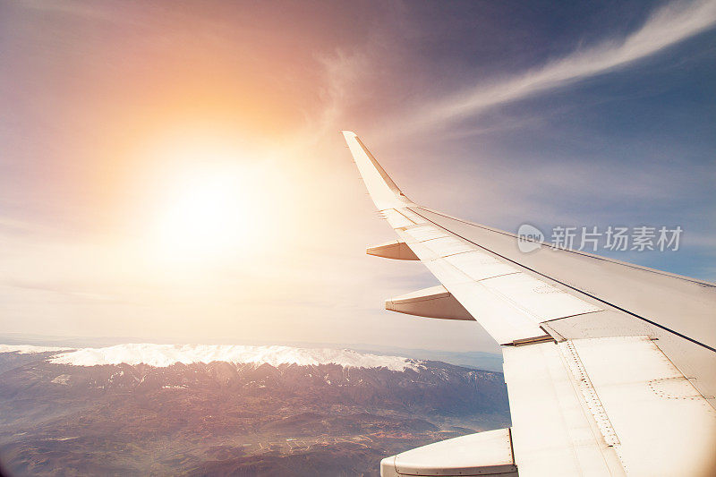 view from inside the plane Bursa/Uludağ